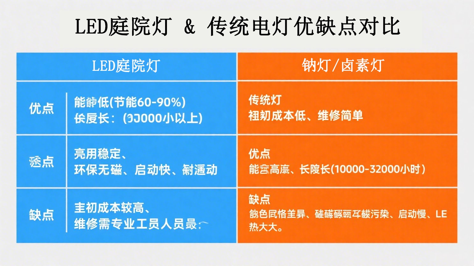 LED庭院燈與傳統燈的優缺點 封面圖