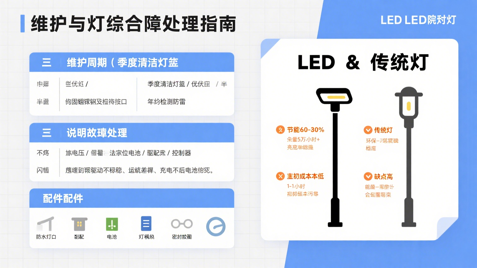 LED庭院燈與傳統燈的優缺點 效果示意